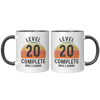 Load image into Gallery viewer, 20th_Anniversary_Mug_Level_20_Complete__FrontBack_Black_Mockup.png
