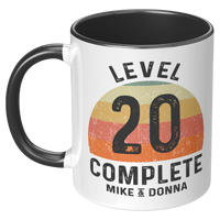 Load image into Gallery viewer, 20th_Anniversary_Mug_Level_20_Complete__LH_Black_Mockup.png
