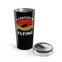 Load image into Gallery viewer, Helicopter Pilot Tumbler 20oz, Id Rather Be Flying Stainless Steel Travel Mug