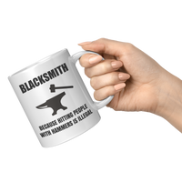 Load image into Gallery viewer, Blacksmith_Gift_Funny_Blacksmith_Mug_B_11oz_White_RH_Model_Mockup.png
