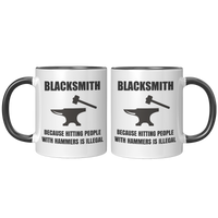 Load image into Gallery viewer, Blacksmith_Gift_Funny_Blacksmith_Mug_B_FrontBack_Black_Mockup.png
