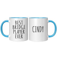 Load image into Gallery viewer, Bridge_Gifts_Personalized_Bridge_Mug_B_FrontBack_Blue_Mockup.png
