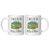 Load image into Gallery viewer, CG-Gardening_Mug_-_I_Will_Be_in_My_Offic_11oz_White_FrontBack_Mockup.png
