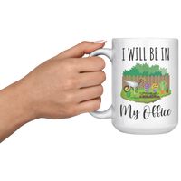 Load image into Gallery viewer, CG-Gardening_Mug_-_I_Will_Be_in_My_Offic_15oz_White_LH_Model_Mockup.png
