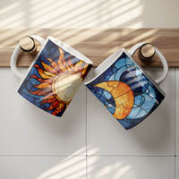 Load image into Gallery viewer, Celestial_Full_Wrap_Mug_Lifestyle_Hanging_Mockup.png
