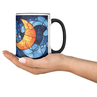 Load image into Gallery viewer, Celestial_Full_Wrap_Mug_Lifestyle_RH_Serving_Mockup.png
