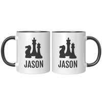 Load image into Gallery viewer, Chess_Mug_Personalized_Chess_Gift_Ches_FrontBack_Black_Mockup.png
