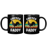 Load image into Gallery viewer, Chicken_Dad_Mug_Chicken_Dad_Coffee_Mug_11oz_Black_FrontBack_Mockup.png
