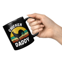 Load image into Gallery viewer, Chicken_Dad_Mug_Chicken_Dad_Coffee_Mug_11oz_Black_RH_Model_Mockup.png
