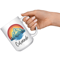 Load image into Gallery viewer, Colorado_Mug_Colorado_Coffee_Mug_Color_15oz_White_RH_Model_Mockup.png
