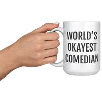 Load image into Gallery viewer, Comedian_Gift_Personalized_Comedian_Mug_15oz_White_LH_Model_Mockup.png
