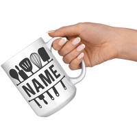 Load image into Gallery viewer, Cook_Gift_Personalized_Cook_Mug_Best_C_15oz_White_RH_Model_Mockup.png
