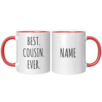 Load image into Gallery viewer, Cousin_Gifts_Personalized_Cousin_Mug_B_FrontBack_Red_Mockup.png
