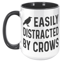 Load image into Gallery viewer, Crow_Gifts_Crow_Mug_Crow_Coffee_Mug_15oz_Accent_LH_Black_Mockup.png
