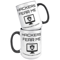 Load image into Gallery viewer, Cybersecurity_Mug_-_Hackers_Fear_Me_15oz_Accent_FrontBack_Black_Mockup.png
