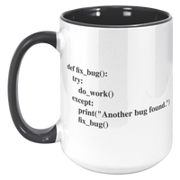 Load image into Gallery viewer, Debugging_Code_Mug_15oz_Accent_LH_Black_Mockup.png
