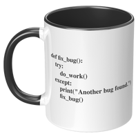 Load image into Gallery viewer, Debugging_Code_Mug_LH_Black_Mockup.png
