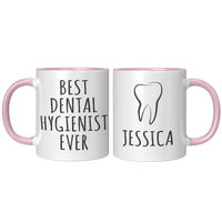 Load image into Gallery viewer, Dental_Hygienist_Gift_Personalized_Dent_FrontBack_Pink_Mockup.png

