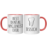 Load image into Gallery viewer, Dental_Hygienist_Gift_Personalized_Dent_FrontBack_Red_Mockup.png
