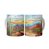 Load image into Gallery viewer, Desert_Mug_Stained_Glass_Desert_Coffee__2_Mugs_Center_Mockup.png
