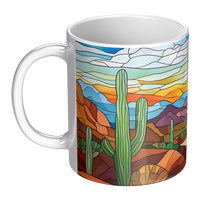 Load image into Gallery viewer, Desert_Mug_Stained_Glass_Desert_Coffee__LH_Main_Mockup.png
