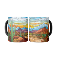 Load image into Gallery viewer, Desert_Mug_Stained_Glass_Desert_Coffee__Mug_2_Mugs_Center_Mockup.png
