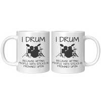 Load image into Gallery viewer, Drummer_Mug_Drummer_Coffee_Mug_Drummer_11oz_White_FrontBack_Mockup.png
