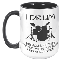 Load image into Gallery viewer, Drummer_Mug_Drummer_Coffee_Mug_Drummer_15oz_Accent_LH_Black_Mockup.png
