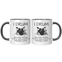 Load image into Gallery viewer, Drummer_Mug_Drummer_Coffee_Mug_Drummer_FrontBack_Black_Mockup.png
