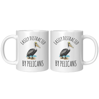 Load image into Gallery viewer, Easily_Distracted_by_Pelicans_Mug_11oz_White_FrontBack_Mockup.png
