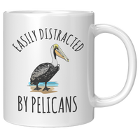 Load image into Gallery viewer, Easily_Distracted_by_Pelicans_Mug_11oz_White_RH_Mockup.png
