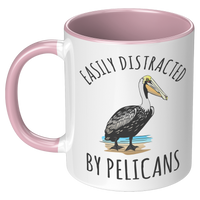 Load image into Gallery viewer, Easily_Distracted_by_Pelicans_Mug_LH_Pink_Mockup.png
