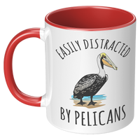 Load image into Gallery viewer, Easily_Distracted_by_Pelicans_Mug_LH_Red_Mockup.png
