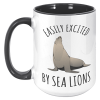 Load image into Gallery viewer, Easily_Excited_by_Sea_Lions_Mug_15oz_Accent_LH_Black_Mockup.png
