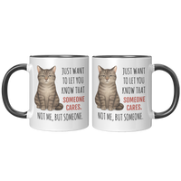 Load image into Gallery viewer, Funny_Cat_Mug_-_Someone_Cares_But_Not_Me_FrontBack_Black_Mockup.png_15047848