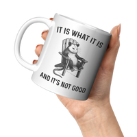Load image into Gallery viewer, Funny_Possum_Mug_-_It_Is_What_It_Is_11oz_White_LH_Model_Mockup.png_15011423