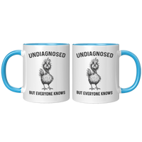 Load image into Gallery viewer, Funny_Undiagnosed_Chicken_Mug_FrontBack_Blue_Mockup.png