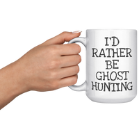 Load image into Gallery viewer, Ghost_Hunting_Mug_Ghost_Hunter_Mug_Gho_15oz_White_LH_Model_Mockup.png
