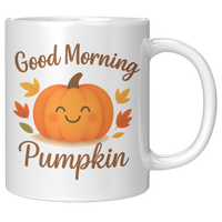 Load image into Gallery viewer, Good_Morning_Pumpkin_Mug_11oz_White_RH_Mockup.png
