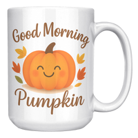 Load image into Gallery viewer, Good_Morning_Pumpkin_Mug_15oz_White_RH_Mockup.png
