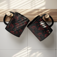 Load image into Gallery viewer, Gothic_Roses_Coffee_Mug_Lifestyle_Hanging_Mugs_Mockup.png

