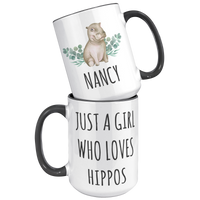 Load image into Gallery viewer, Hippo_Mug_Personalized_Gift_for_Hippo_L_15oz_Accent_FrontBack_Black_Mockup.png
