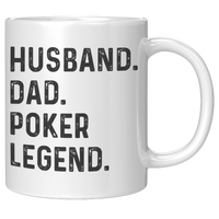 Load image into Gallery viewer, Husband_Dad_Poker_Legend_Mug_11oz_White_RH_Mockup.png
