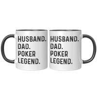 Load image into Gallery viewer, Husband_Dad_Poker_Legend_Mug_FrontBack_Black_Mockup.png
