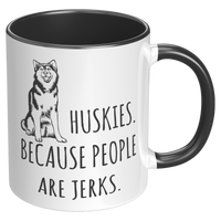 Load image into Gallery viewer, Husky_Mug_-_Huskies_Because_People_Are_J_RH_Black_Mockup.png
