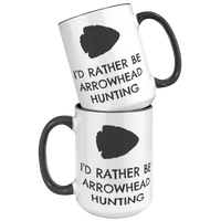 Load image into Gallery viewer, Id_Rather_Be_Arrowhead_Hunting_Coffee_M_15oz_Accent_FrontBack_Black_Mockup.png
