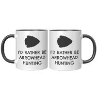 Load image into Gallery viewer, Id_Rather_Be_Arrowhead_Hunting_Coffee_M_FrontBack_Black_Mockup.png

