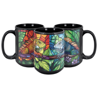 Load image into Gallery viewer, Iguanas_Stained_Glass_Mug_3pc_Triangle_View_Mockup.png
