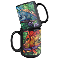 Load image into Gallery viewer, Iguanas_Stained_Glass_Mug_Mug_Stacked_Mockup.png
