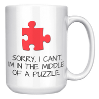Load image into Gallery viewer, Jigsaw_Puzzle_Lover_Mug_-_Sorry_Im_in__15oz_White_RH_Mockup.png
